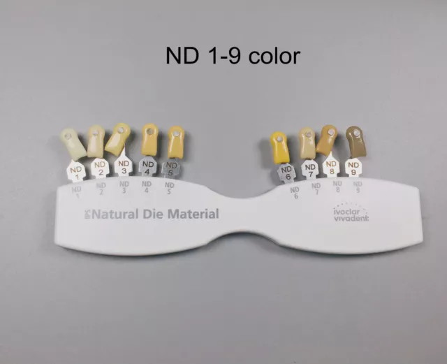 Ivoclar Vivadent Dental Shade Guide IPS Natural Die ND1-9 Bleach Teeth