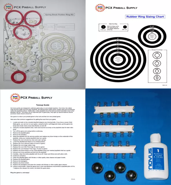 1987 Gottlieb/Premier Spring Break Pinball Machine Tune-up Kit