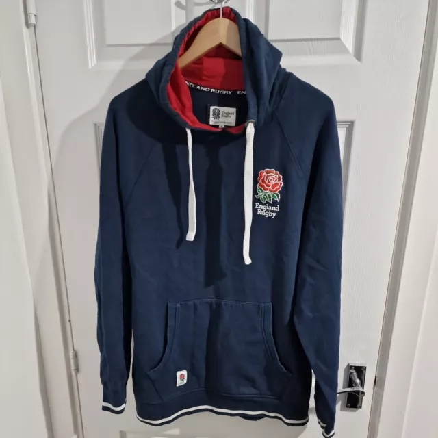 England Rugby Hoodie Medium Navy Blue Official Merchandise Six Nations Hood Mens
