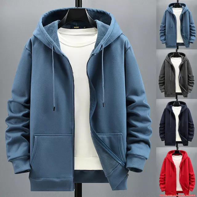 Chaqueta Con Capucha De Lana Para Hombre Chaqueta Con Cremallera Abrigo <