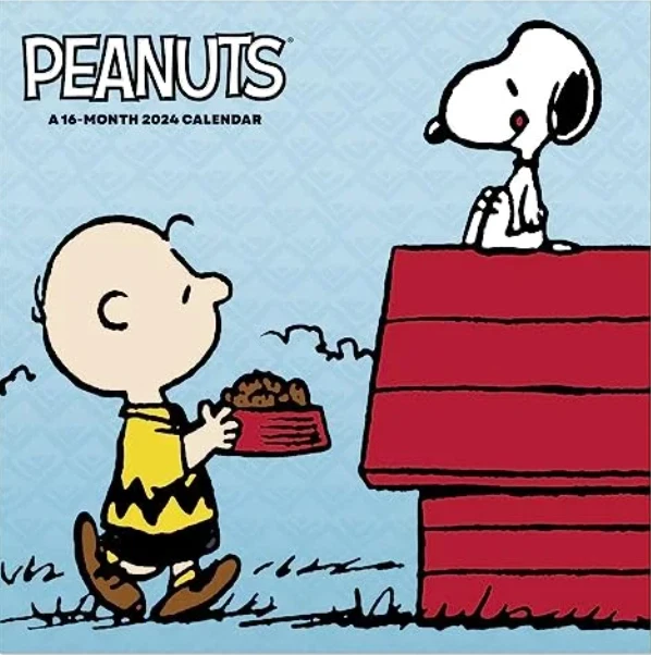 PEANUTS 2024 16 Month WALL CALENDAR Sealed Plastic Free Charlie Brown