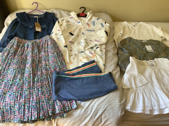 Girls 8-9 clothes bundle some NWT Next, George, skirt, tops, leggings, hoodie