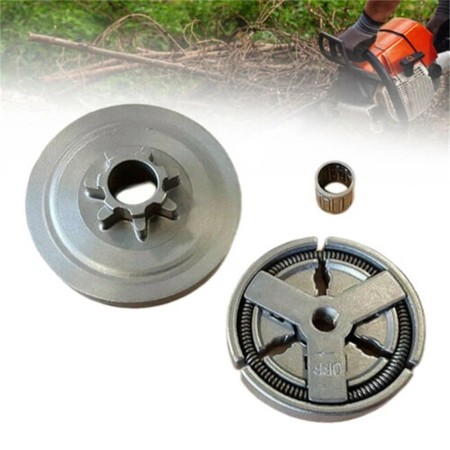 Kit Tambour D'embrayage Pour Tronçonneuse Echo CS-352, 305S, 340S - 7 Dents, Métal - Inclut Jante, Roulement, Clip E, Rondelle