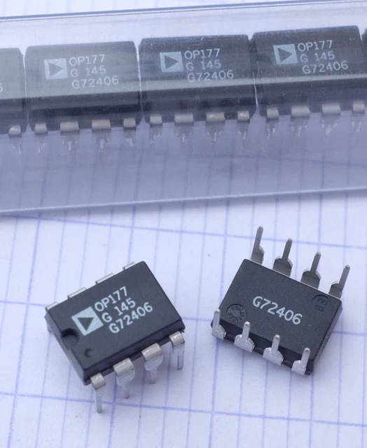 Lot De 2 Circuits Intégrés Analog Devices OP177G DIP-8 - Amplificateur Opérationnel, Neuf