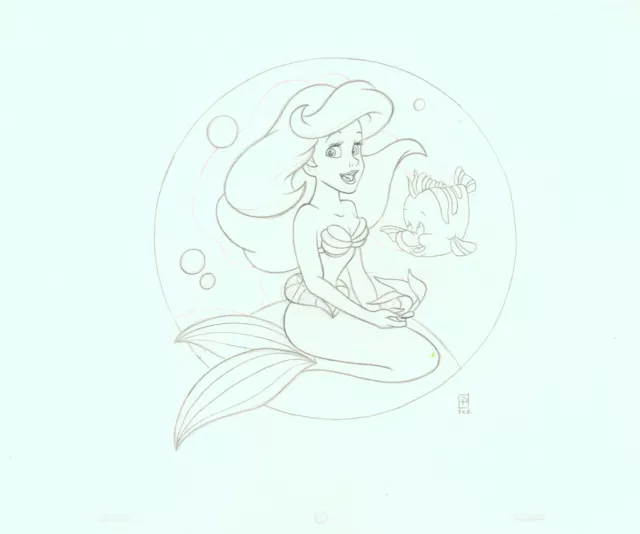 Jon Pinto Original Art SIGNED Walt Disney World Park Little Mermaid Wrist Watch