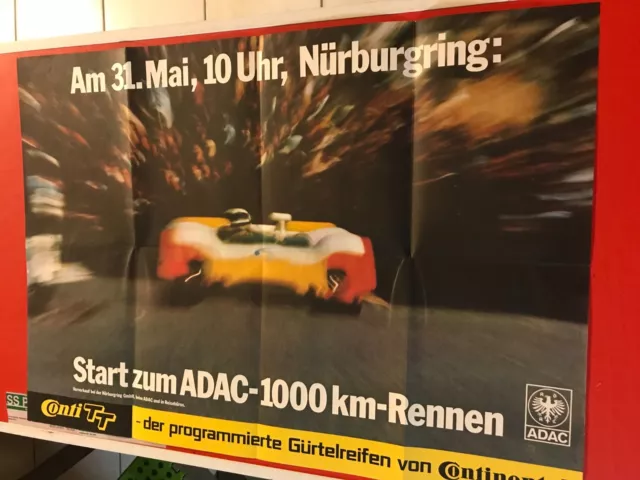 Nürburgring Poster Plakat ADAC 1000 km Rennen Nürburgring 1972