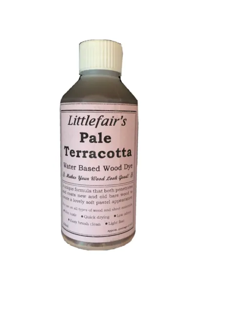 Tinte de madera a base de agua de terracota pálida Littlefair's 250 ml