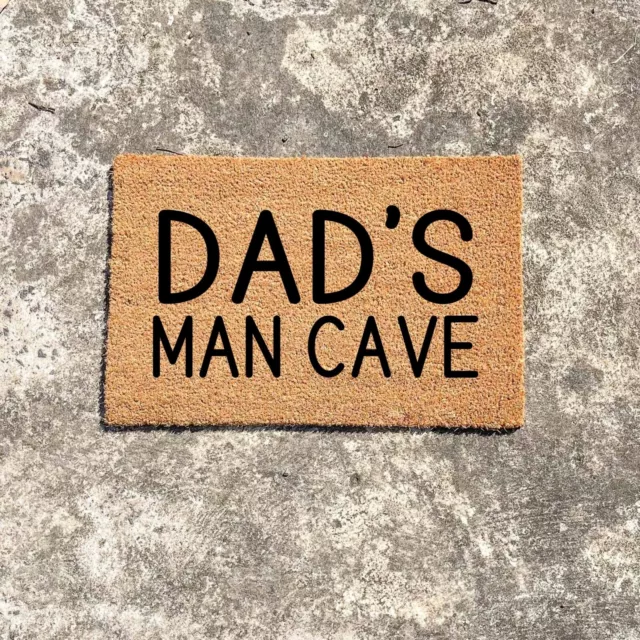 Dads man cave doormat, custom doormat, personalised doormat, door mat