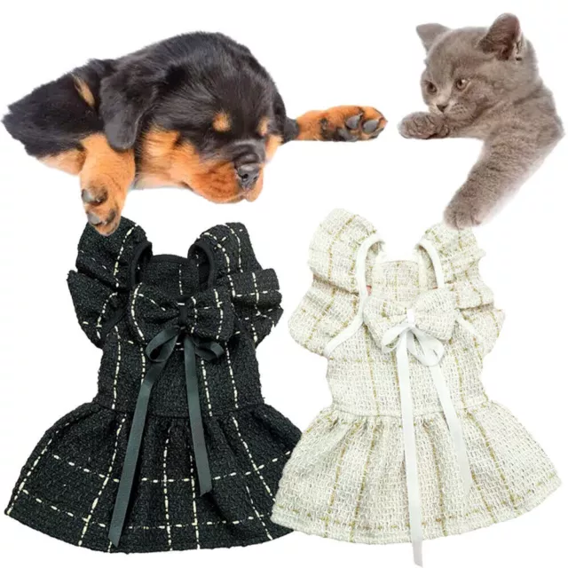 Fournitures pour animaux de compagnie, jupe à nœud pour chat, robe de...