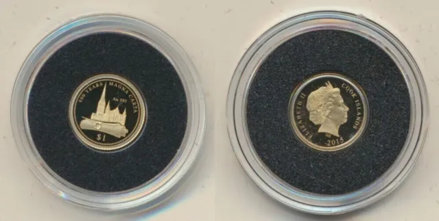 Cook Islands: 2015 $1 Magna Carta 0.5g Gold Proof Coin
