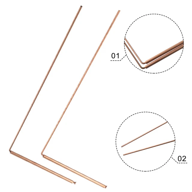 HIGH PRECISION WATER Rods & Gold Detection with 2X Copper Probing Rods ...