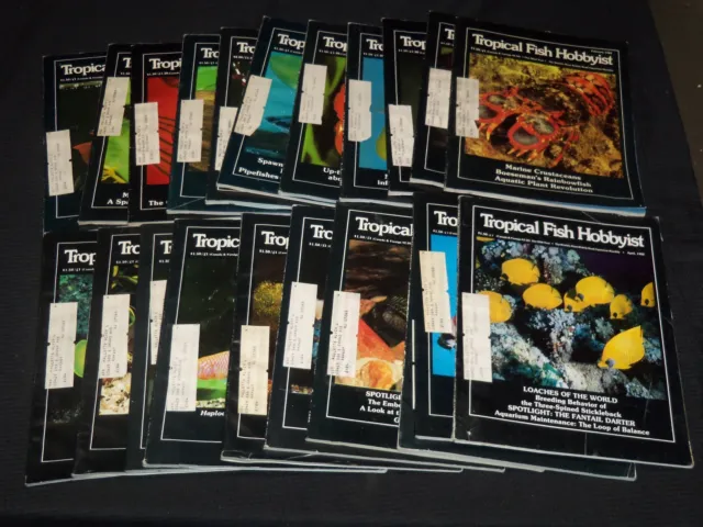 1981-1985 Tropical Fish Hobbyist Magazine Lot Of 30 Different Issues - O 3049