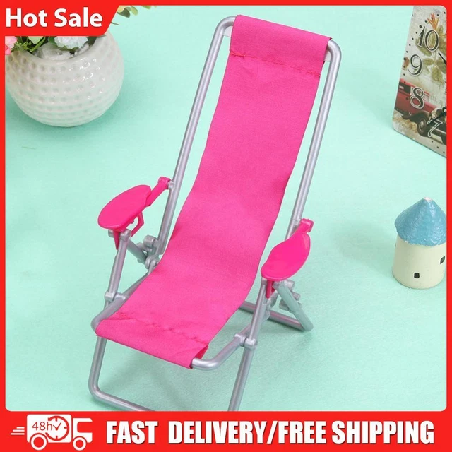 Plastic Beach Chair Home Decor Crafts Mini Leisure Chair Ornament for Doll House