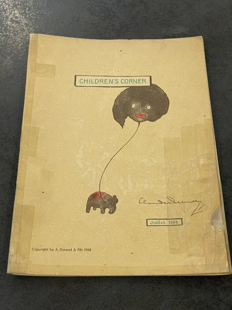 Livre Livret Partition Musique ancien Claude Debussy Children’s Corner 1908