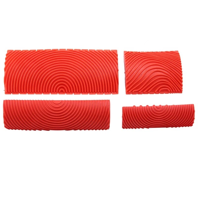 4 pz set di strumenti per venature legno gomma motivo venatura legno vernice da parete vernice S6N2