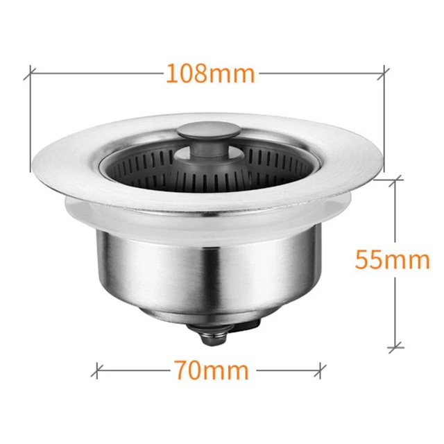 Efficiente filtro scarico tappo capelli acciaio inox per vasche da bagno