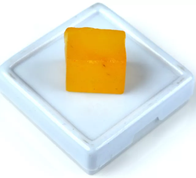 Naturel Madagascar 15 CT Jaune Saphir Pierre Précieuse Cube / Forme Carrée