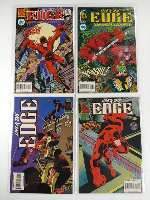 Over The Edge #1 6 8 10 Daredevil/Elektra Set (1995 Marvel Comics) Lot