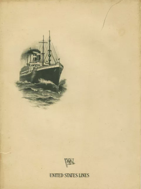 Paquebot S.S.Georges Washington, United States Lines, Menu Del 5 Agosto 1924