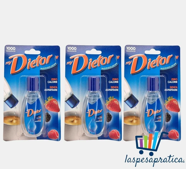 DIETOR DOLCIFICANTE x3pezzi GOCCE,50ml (500DOSI) ZERO CALORIE SENZA GLUTINE