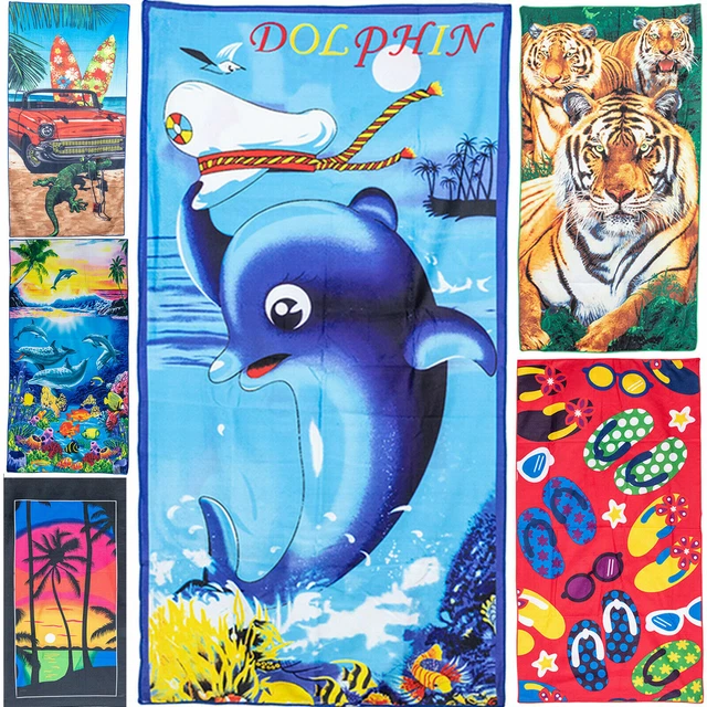 Large Beach Towels Bath Microfiber Summer Camping Gym Lightweight 140 x 70CM New