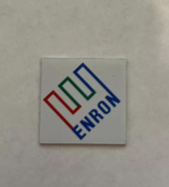 SUPER RARE original ENRON Corp. Metal Sticker. 1" Vintage ORIGINAL EQUIPMENT TAG SUPER RARE original ENRON Corp. Metal Sticker. 1" Vintage ORIGINAL EQUIPMENT TAG