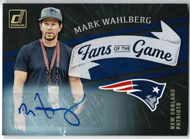 2022 Donruss Football - Fans Of The Game RARE Mark Wahlberg Auto Patriots SSP🔥
