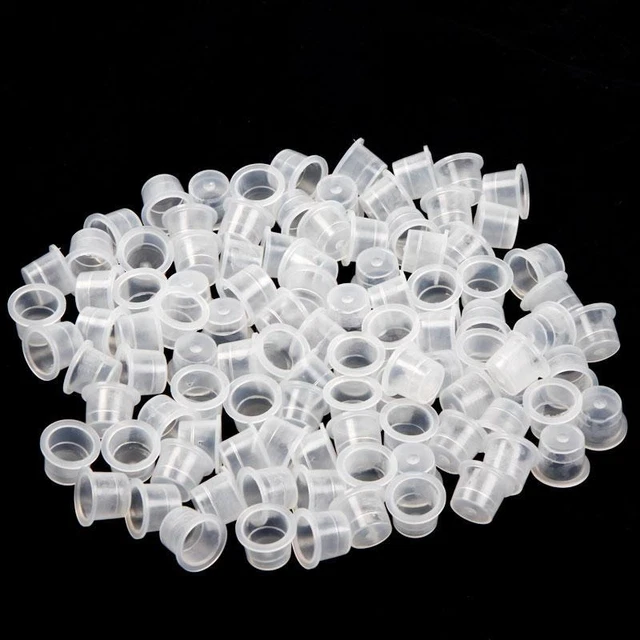 100x 8mm Medium Einweg Pigment Lieferant Tattoo Ink Cups CapsYRya