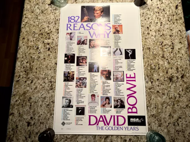 DAVID BOWIE 1983 RCA PROMO POSTER-182 Reasons Why-RARE NUMBERED LIMITED EDITION