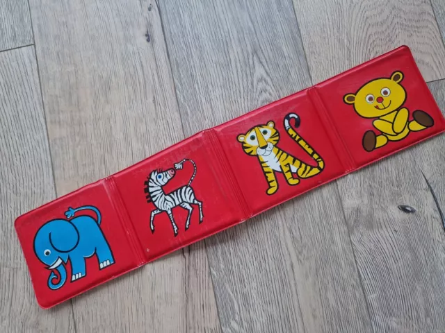 DDR Baby Badebuch Spielzeug weiches Plastik Plaste Gummi Bilderbuch Tiere