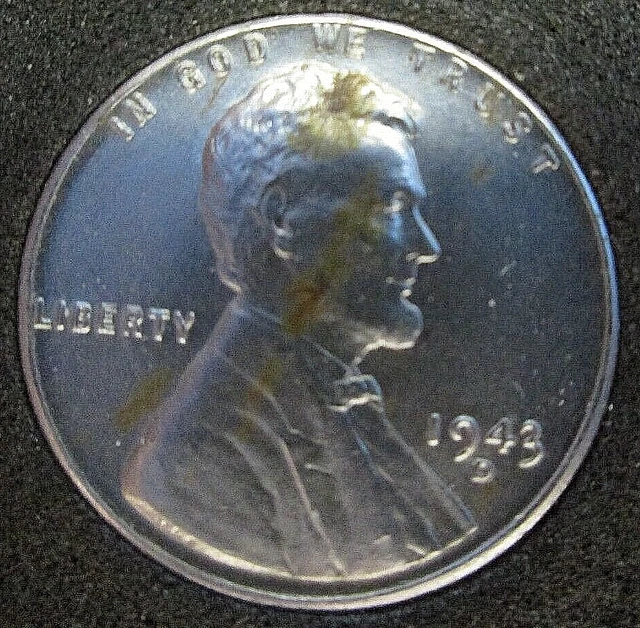 1943 D Error Double Die D/D Obverse BU Steel Lincoln Wheat Penny Cent RARE (43DD