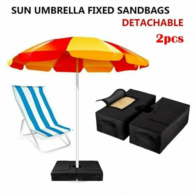 Outdoor Gewicht Sandsack für Schirmständer 2 ABNEHMBARE Taschen Platz Patio