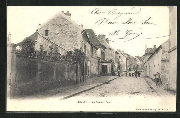 CPA Belloy, La Grande Rue 1903