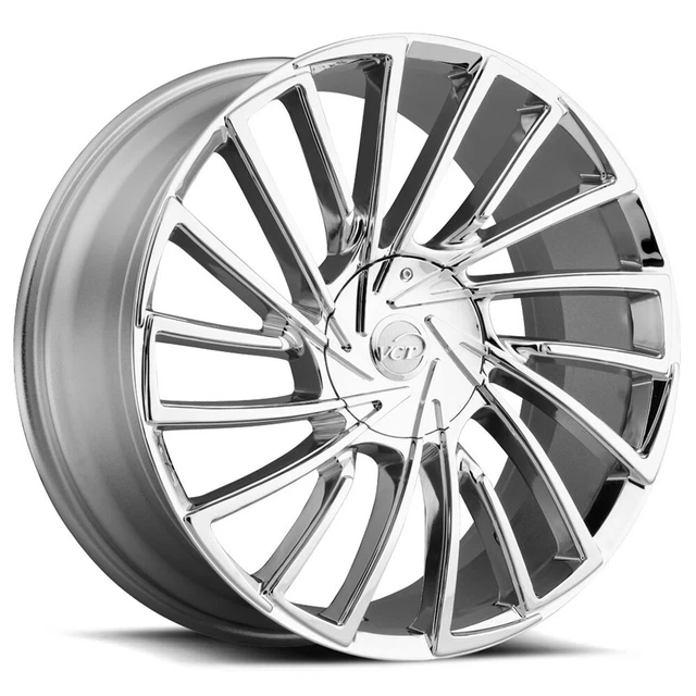 VCT V79 24x9 5x115/5x120 +20mm Chrome Wheel Rim 24" Inch