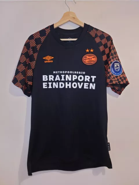 PSV Eindhoven Shirt Mens Medium Black Umbro Away Jersey Kit Top 2019/2020