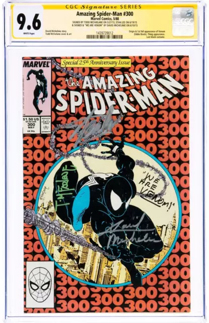 Amazing Spider-Man #300 CGC 9.6 1988 SS Signed 3x Stan Lee McFarlane Micheline