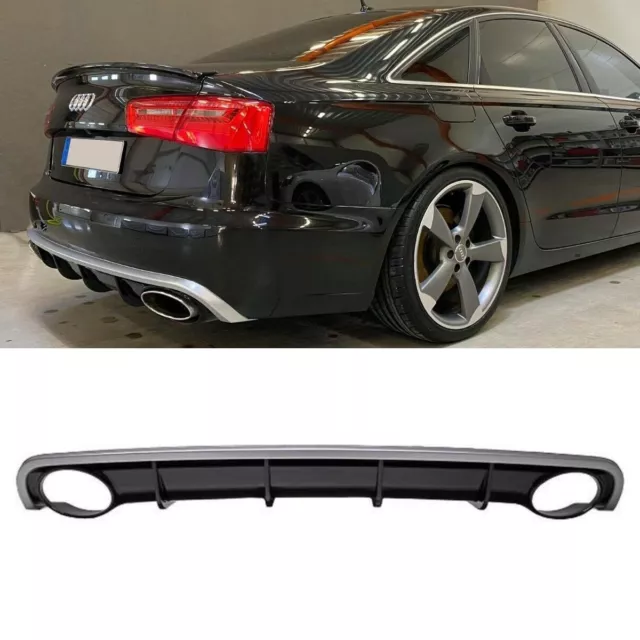 Diffusor Heckdiffusor passt für Audi A6 C7 4G ohne RS6 Blenden ab 2011-2015