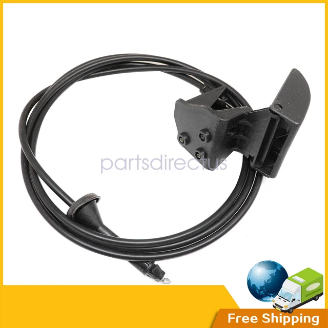 APDTY 023125 Hood Release Cable With Handle - Direct Replacement Part For Vehicle Hood Release Mechanism