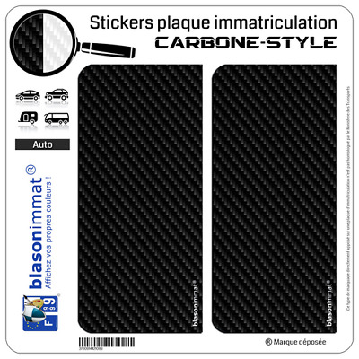 2 Stickers plaque immatriculation : Incognito de Gauche - Carbone-Style