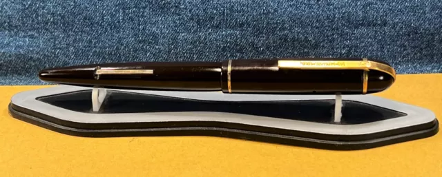 WAHL EVERSHARP  Skyline Dark brown&GT 14K nib Lever filler Fountain pen c.1941's