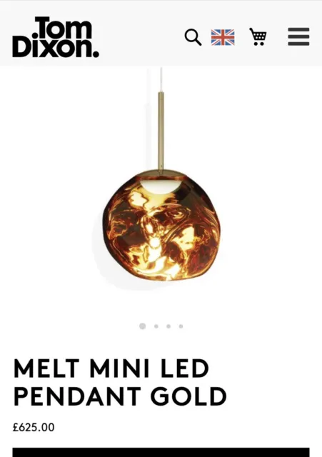 Tom Dixon MINI Melt LED Ceiling Light, GOLD 28cm RRP £625 5