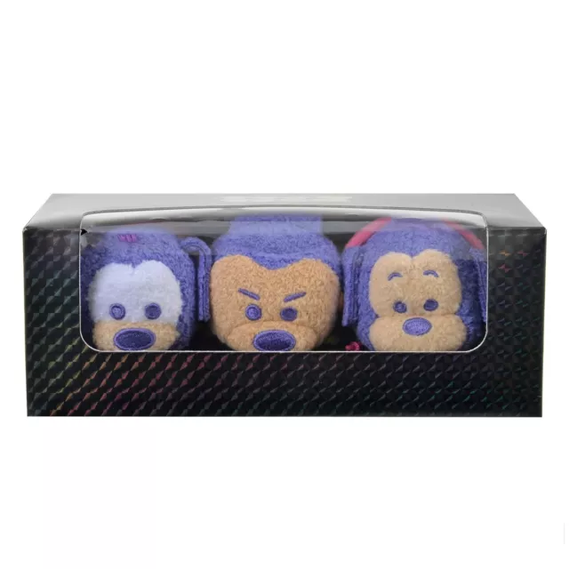 Disney Store Goofy Max Powerline Tsum Tsum Plush Mini Stuffed Toy Set Box Japan