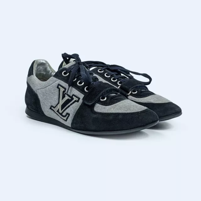 Louis Vuitton Black Knit Fabric V.N.R. Sneakers Size 41.5 Louis