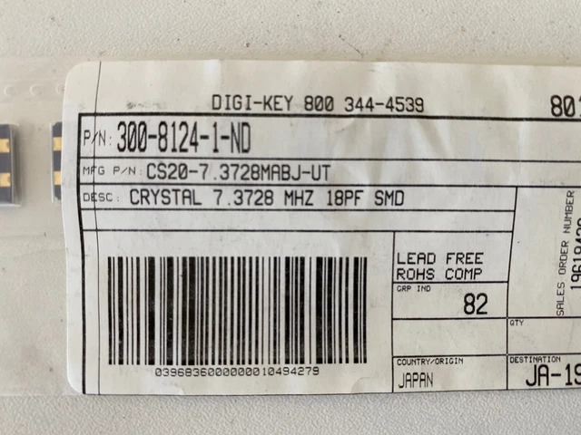 CS20-73728mabj-ut Citizen Crystal 7.32728MHZ 18PF SMD 10 Pezzi