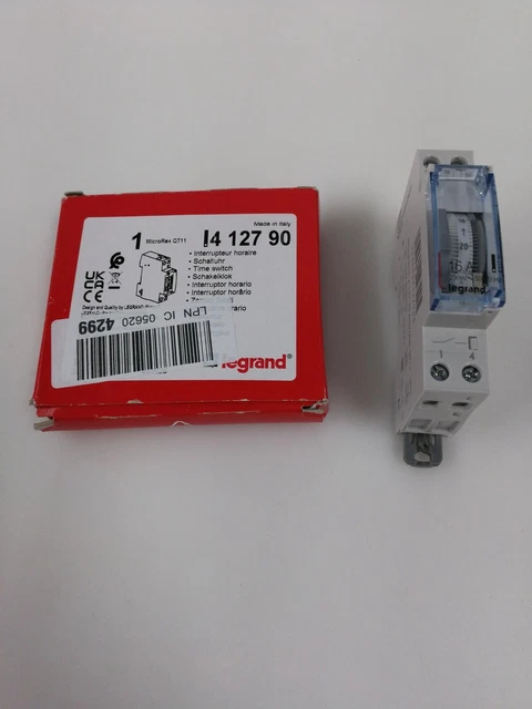 Legrand 412790 MicroRex QT11 temporizador analógico diurno con motor de cuarzo - blanco