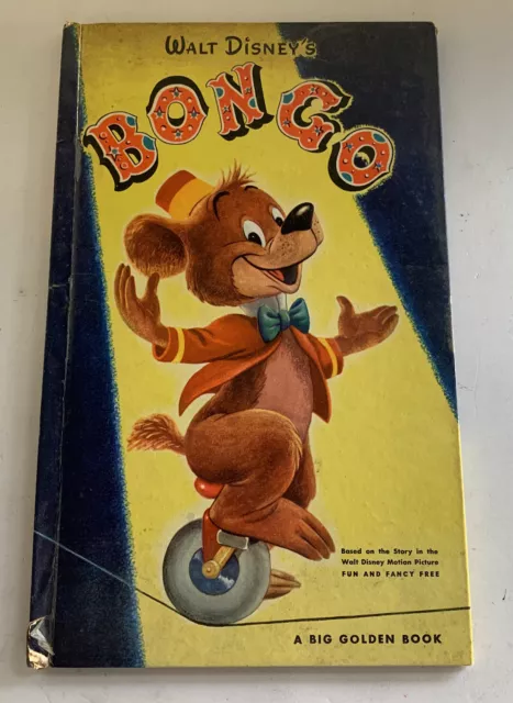 Vintage Find 1947 Walt Disney's Bongo A BIG golden Book from Fun & Fancy Free