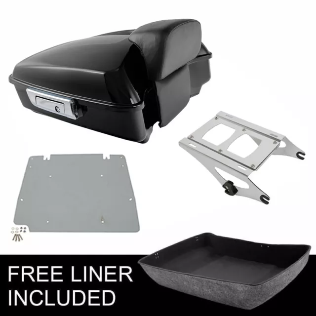 Chopped Trunk Pad Mount Base Plate Fit For Harley Tour-Pak Road Glide 2014-2023