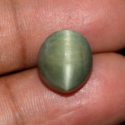 8 Ct Natural Apatite Cats Eye Beautiful Ring Size Oval Cab Untreated Gemstone