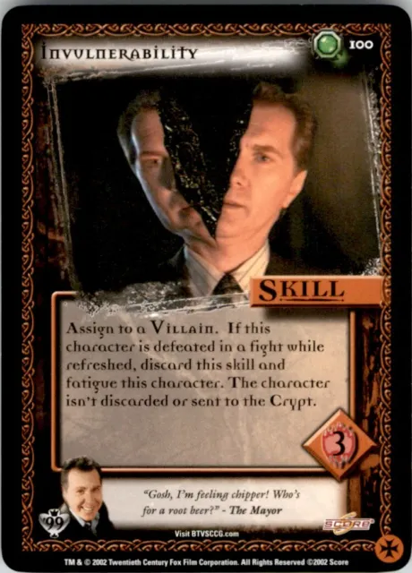 Score Buffy the Vampire Slayer CCG - Class of '99 (LE) Invulnerability No. 100
