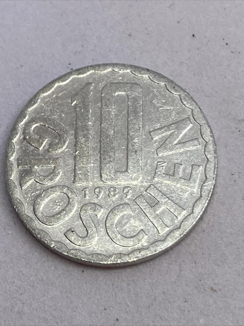 Austria - 10 Groschen Aluminium Coin - 1989
